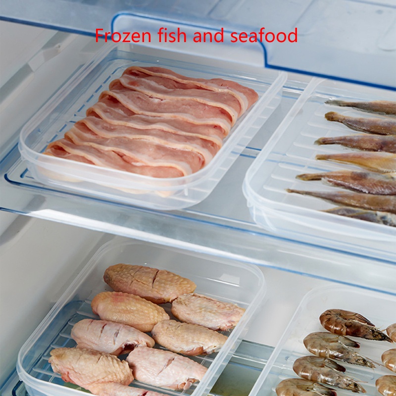 Hộp Đựng Rau Củ Tôm Cá Trong Suốt Có Nắp Đậy Tiện Lợi Ốp