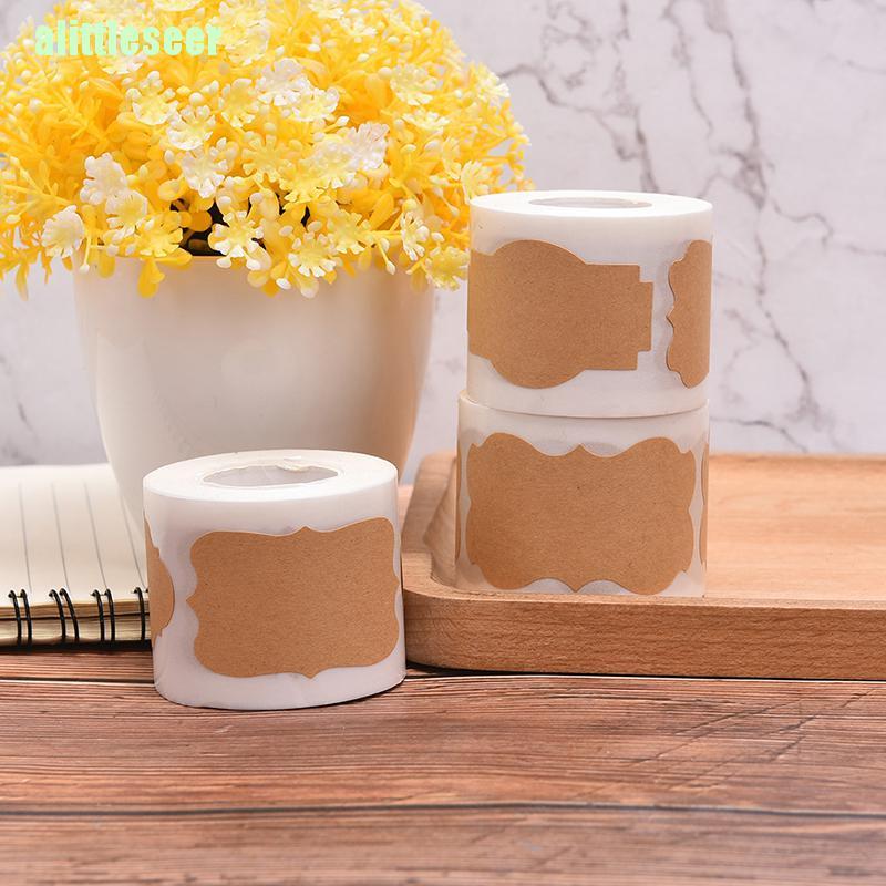 Bộ 150 Nhãn Dán Giấy Kraft Trơn Cổ Điển Trang Trí Bánh DIY