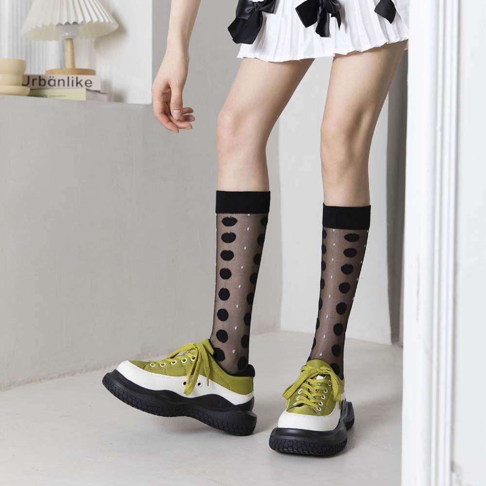 SOMEDAYZL Vớ Dài Họa Tiết Sọc / Chấm Bi / Chấm Bi Phong Cách Lolita Gợi Cảm Cho Nữ