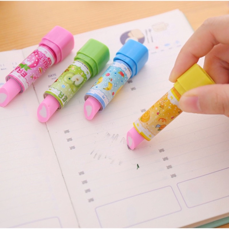 Combo 2 cây gôm tẩy bút chì hình cây son dễ thương