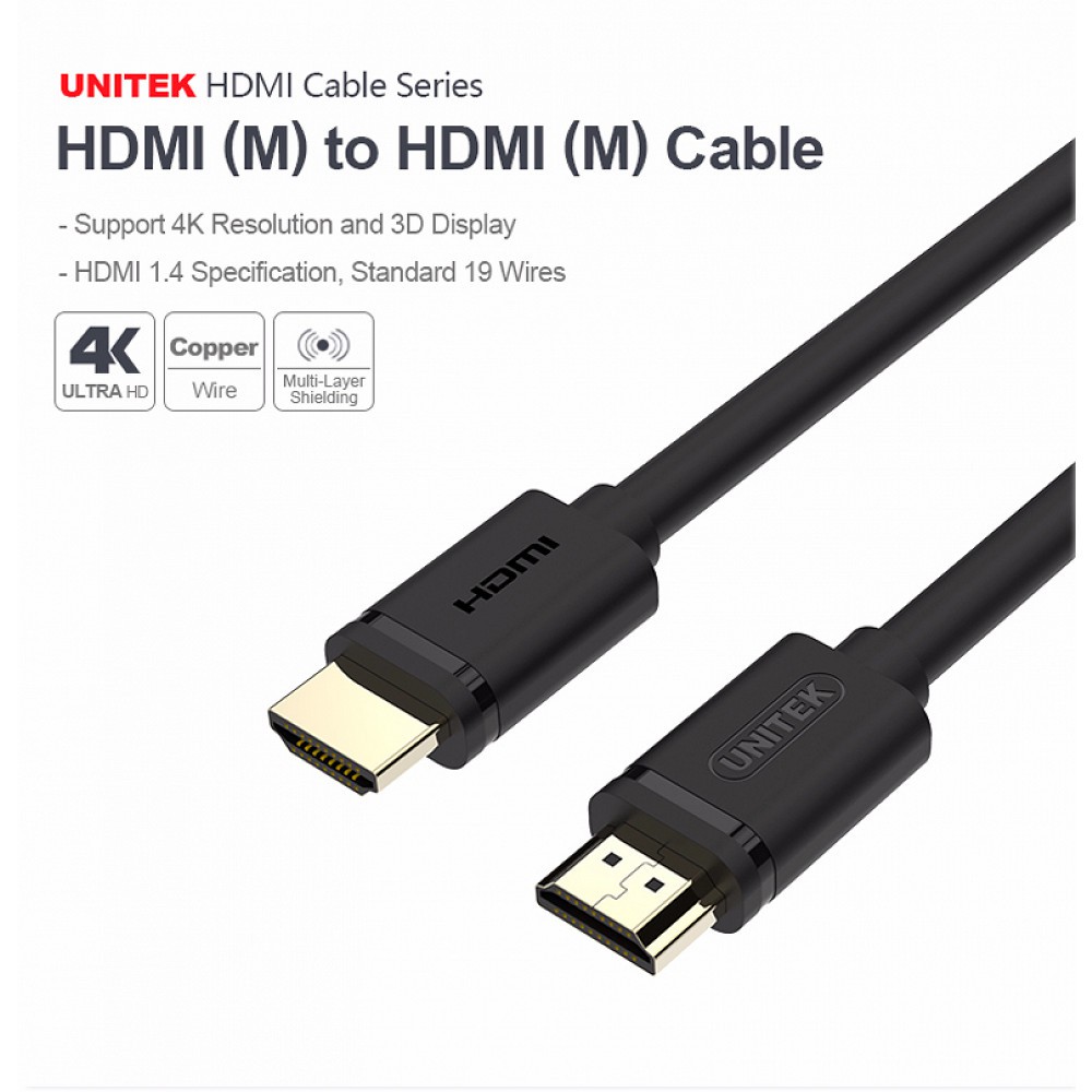 CÁP HDMI 1.4/4K - 5M UNITEK (Y-C 140U)