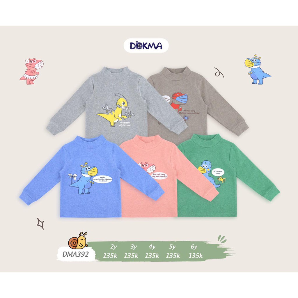Áo cổ 3 phân chất dày cotton nỉ nhung, mềm ấm DMA392