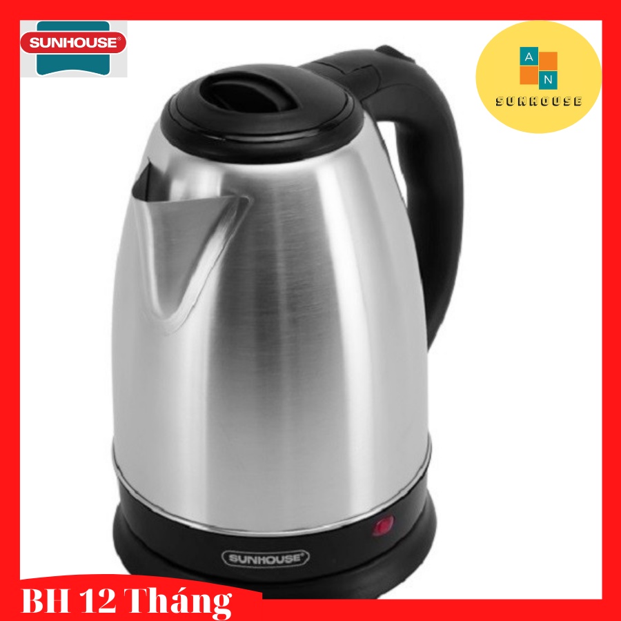 Ấm Siêu Tốc Inox 1.8 Lít Sunhouse SHD1182 - Hàng Chính Hãng (Bảo Hành 12 Tháng)