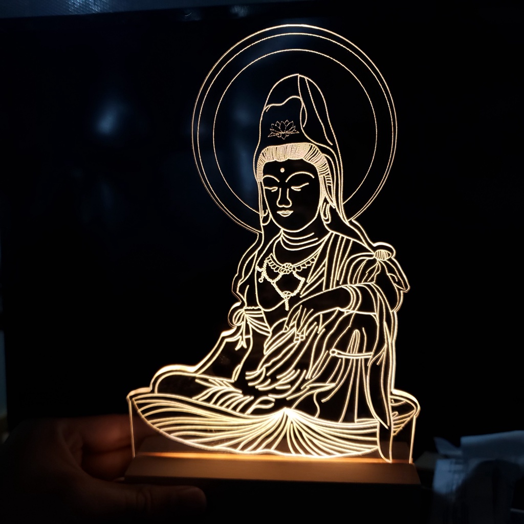 Combo 13 đèn led Phật 3D