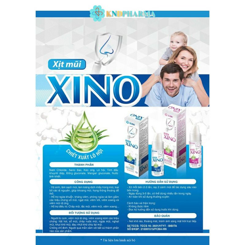 Xịt Mũi người lớn XINO_thông mũi dễ thở (70ml)