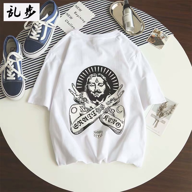 Áo phông cotton tay lỡ Fogril in hình nhiều mẫu