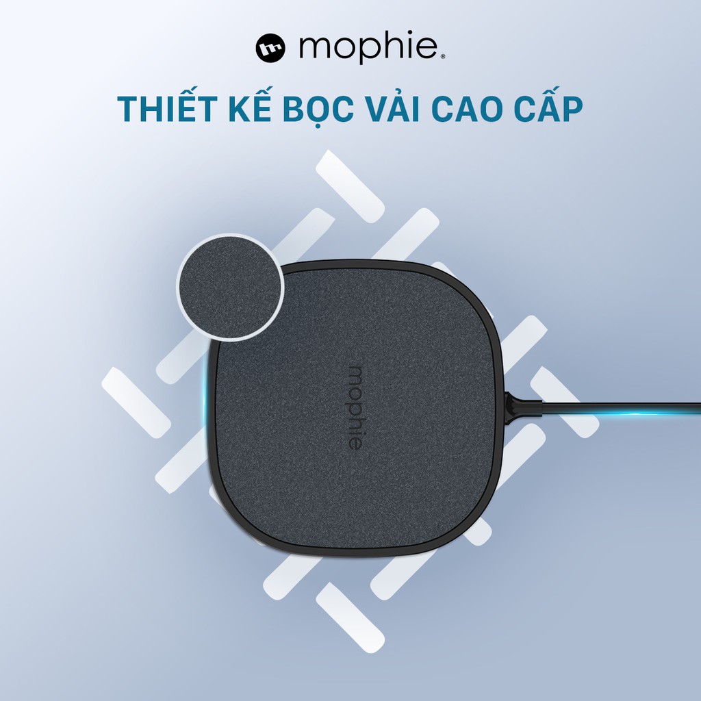 Đế sạc không dây Mophie 15W - sạc nhanh không dây chuẩn Qi, công suất lên tới 10W cho Android Devices và 5W cho iOS