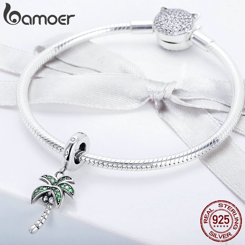 Phụ Kiện Trang Sức Bamoer Hình Cây Dừa Đính Đá Xinh Xắn