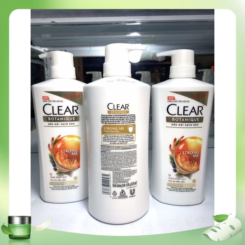 Dầu gội sạch gàu thảo dược Clear chai 630g