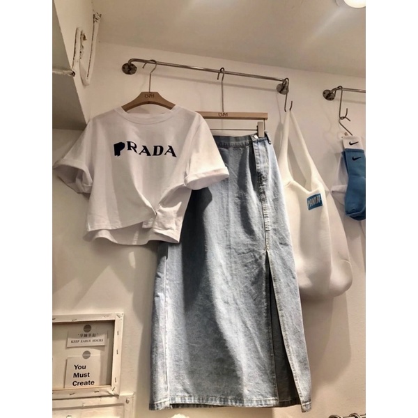 Chân Váy Jean xẻ tà siêu đẹp hàng Quảng Châu