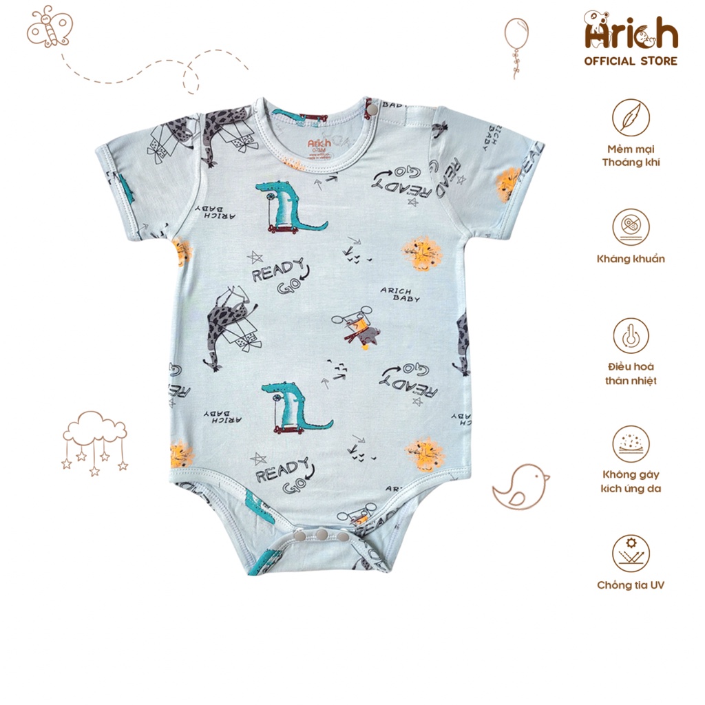 Body chip vải sợi tre 0-12M Arich