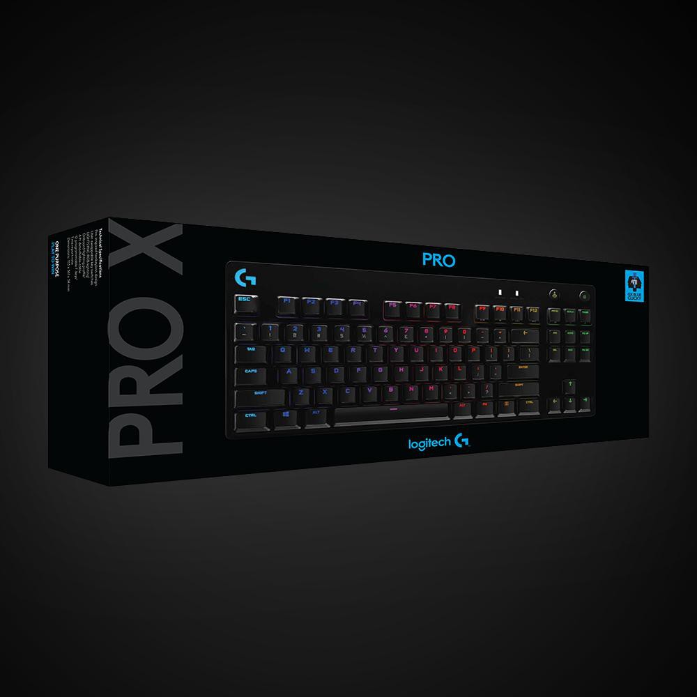 [Mã ELLOGIWL5 giảm 10% đơn 500K] Bàn phím cơ game có dây Logitech G Pro - Không phím số, switch GX Clicky, RGB