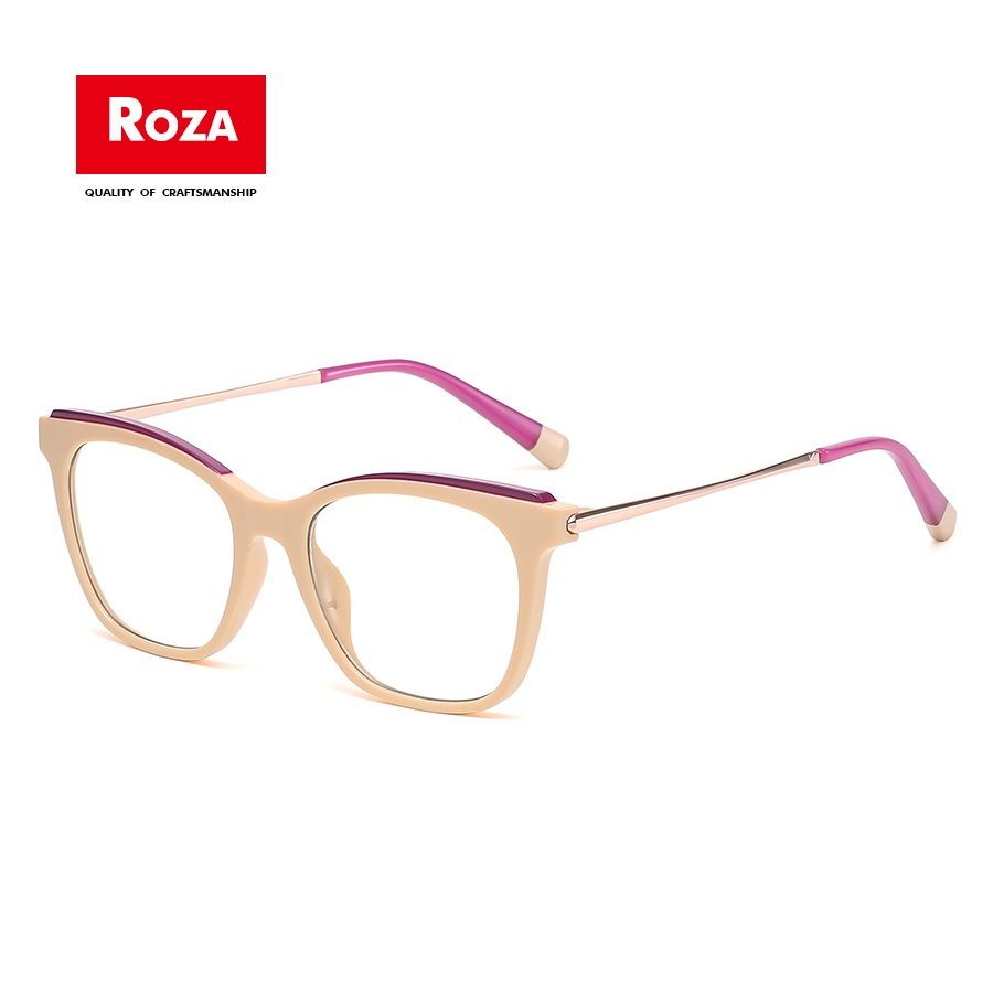 Mắt Kính Thời Trang TR90 RZ1191 Bằng Kim Loại Tráng Gương Chống Tia Xanh Cho Nữ