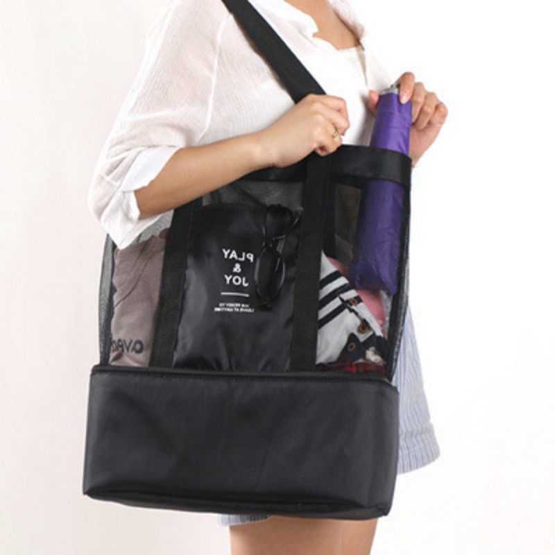 Túi xách chia hai ngăn đựng quần áo khô và ướt cho nam nữ tập thể thao/bơi lội