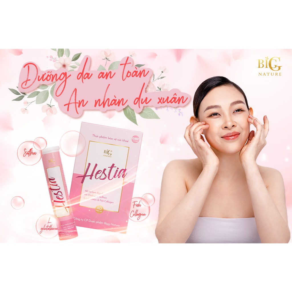 Viên sủi trắng da HESTIA collagen saffon | BigBuy360 - bigbuy360.vn
