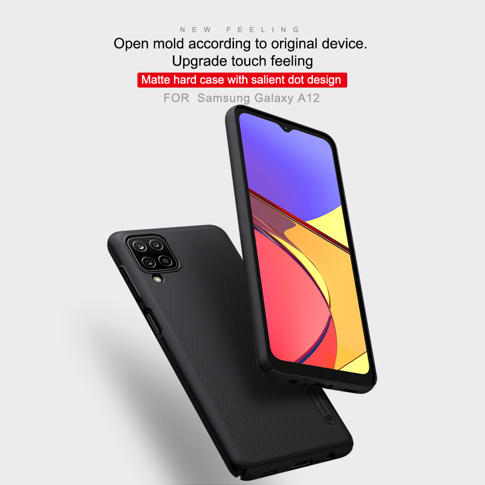 Ốp Điện Thoại NILLKIN Bằng PC Cứng Chống Sốc Vân Nhám Siêu Bảo Vệ Cho Samsung Galaxy A12
