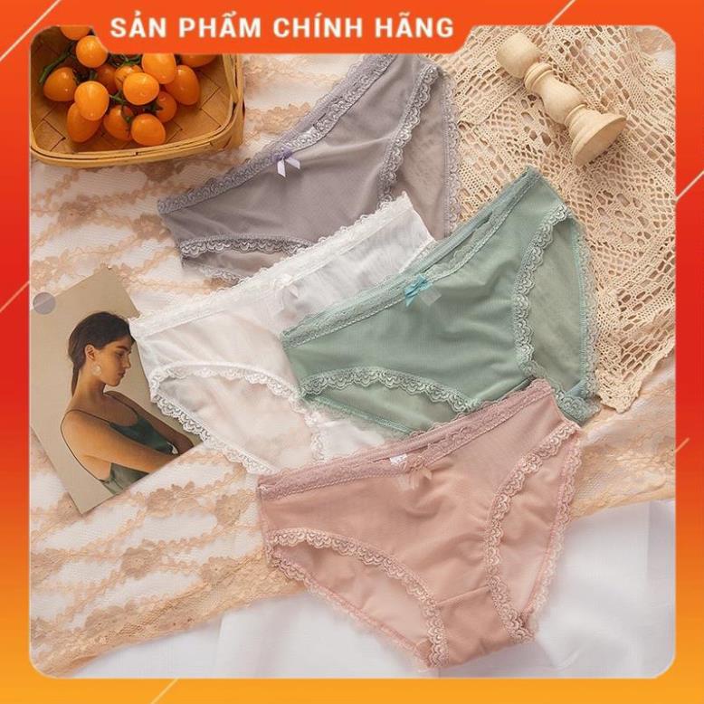 Quần Lót Nữ Ren Cao Cấp Kháng Khuẩn Sexy Gợi Cảm Ôm Dáng Không Tạo Hằn 1016