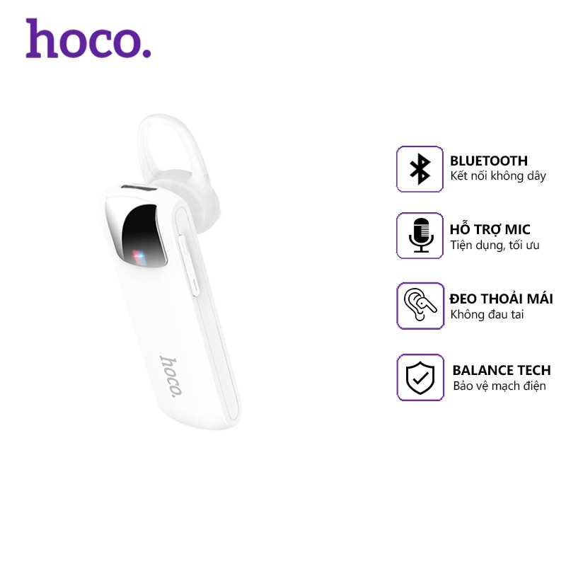 Tai nghe Bluetooth Hoco E37 V4.1 hỗ trợ mic, tương thích nhiều thiết bị