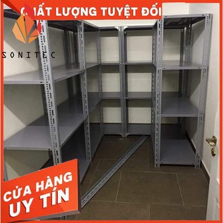 [XẢ KHO] Cực Rẻ - Kệ sắt V lỗ đa năng Cao 1,5m, dài 1,2m, rộng 0,3m, 4 tầng