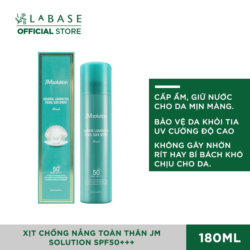 [Hàng nhập khẩu chính hãng] Xịt chống nắng toàn thân JM Solution Marine Luminous Pearl Sun Spray SPF50+ /PA +++ 180ml