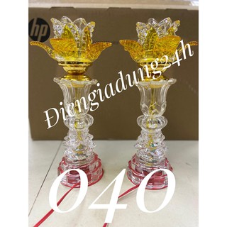 ĐÈN THỜ PHA LÊ CAO CẤP 040 (33.5cm) 1 CẶP