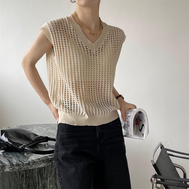 Áo Sweater Dáng Suông Đục Lỗ Thời Trang Mùa Hè Hàng Mới