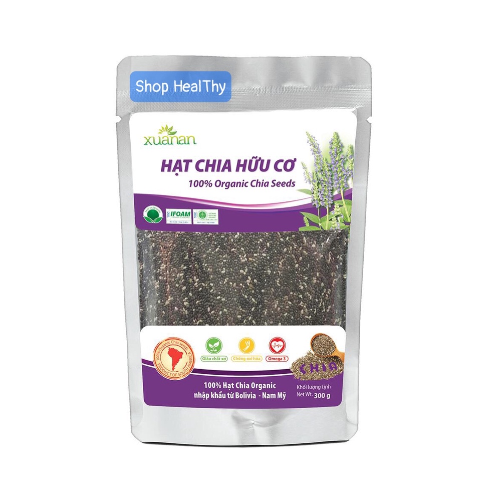 Hạt Chia Organic Xuân An Gói 300gr