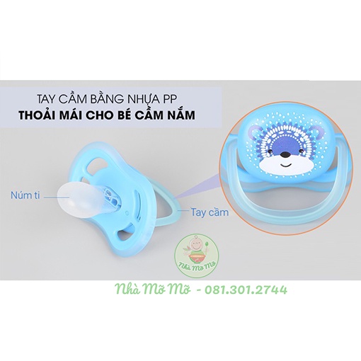 Ti giả Avent Ultra Air thông khí đầu dẹt ty ngậm cho bé - Nhà Mỡ