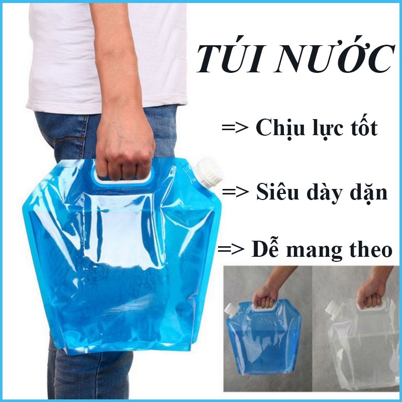 Túi đựng nước du lịch ngoài trời tiện lợi 5L, 10L