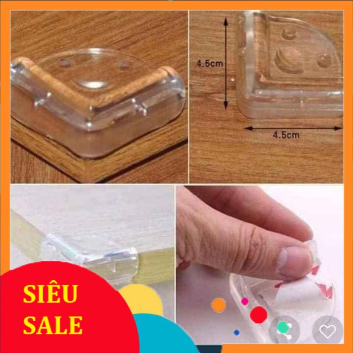 [Ebest] Combo 4 bịt cạnh bàn silicon góc vuông an toàn cho trẻ nhỏ