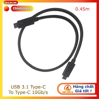 Cáp usb 3.1 type-c to type-c gen 2 dài 45cm hỗ trợ tốc độ 10gbps