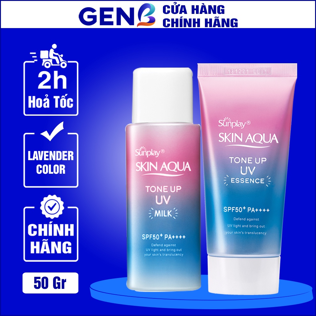 KCN Skin Aqua Sunplay CHÍNH HÃNG - Kem Chống Nắng Skin Aqua Tone Up UV Essence Da Mặt Dầu Mụn/Hỗn Hợp/Khô - Mỹ Phẩm GenB