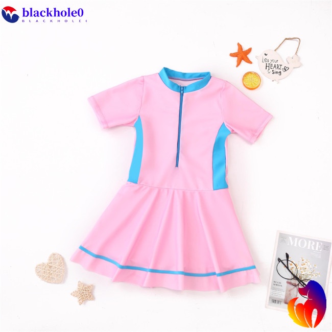 Bộ Đồ Bơi Một Mảnh Tay Ngắn Xinh Xắn Cho Bé Gái Từ 3-11 Tuổi