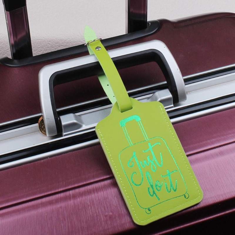 QQ Thẻ Đánh Dấu Riêng Tư Bằng Da PU Nhỏ Gọn Tiện Lợi Dành Cho Vali Du Lịch