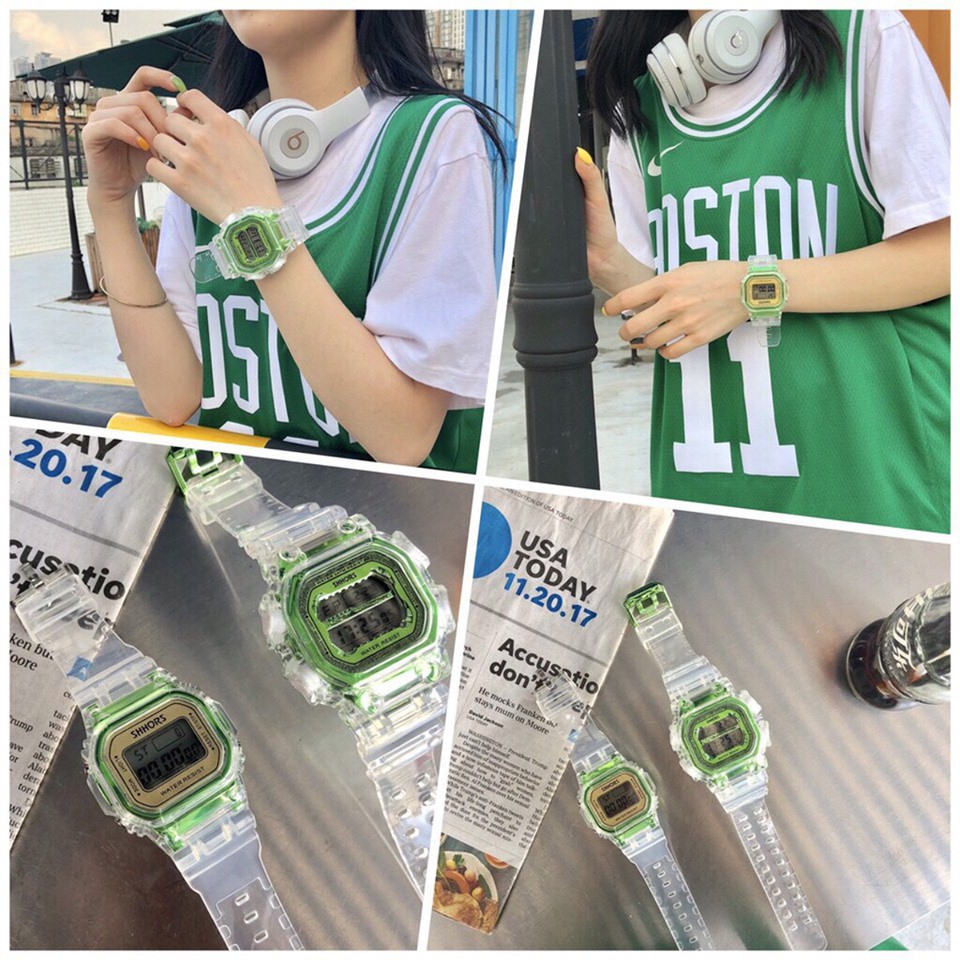 [Mã FAMAYFA2 giảm 10K đơn 50K] ĐỒNG HỒ NAM NỮ SHHORS VUÔNG DÂY TRONG SUỐT D360 CAO CẤP SIÊU ĐẸP | BigBuy360 - bigbuy360.vn