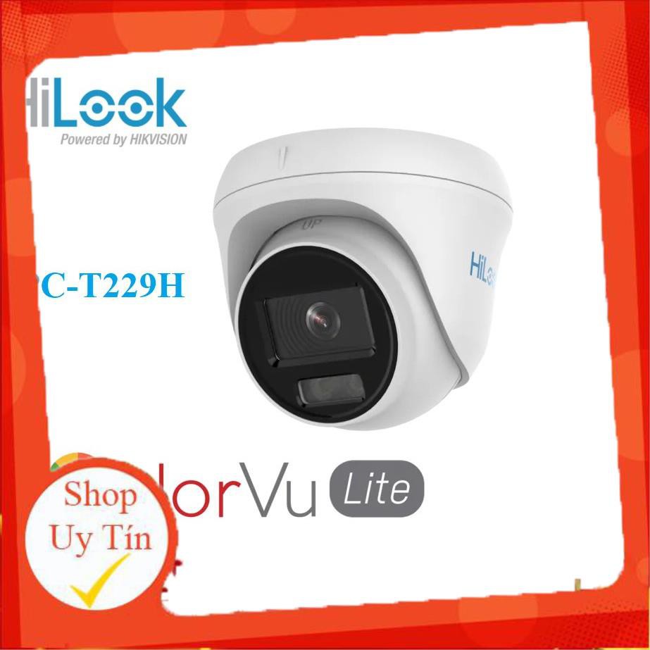 Camera IP Dome COLORVU LITE 2.0 Megapixel HILOOK IPC-T229H - Có màu ban đêm - Hàng chính hãng