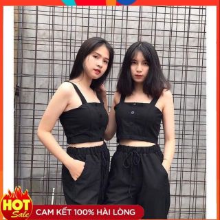 Áo Croptop nữ 2 dây dáng ôm body chất thun xịn
