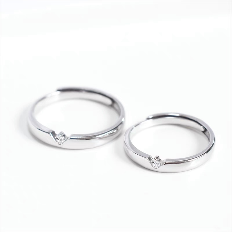 Nhẫn Đôi Bạc Dreamsilver, Nhẫn Cặp Princess Chỉnh Được Size ND032