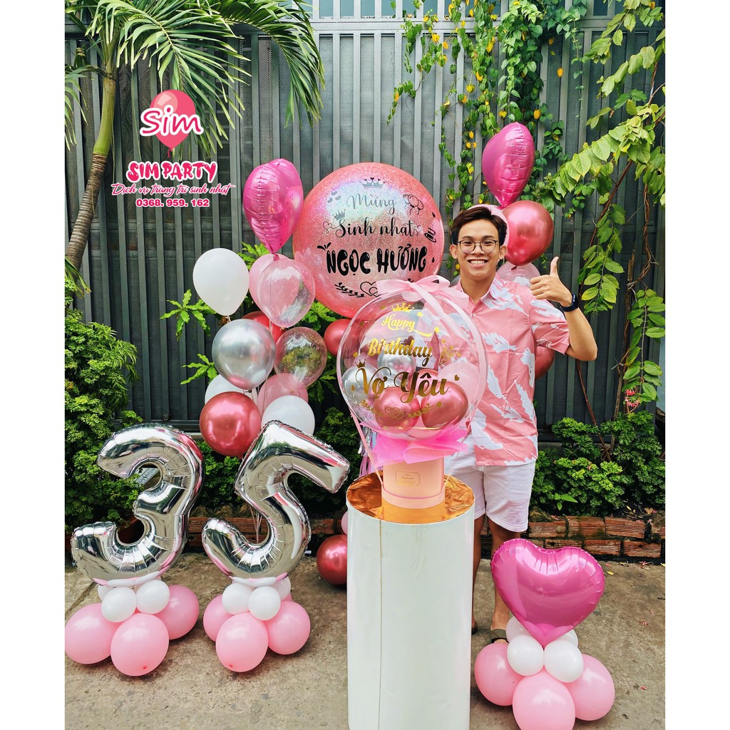 Bóng jumbo dán chữ cỡ đại 90cm in theo yêu cầu