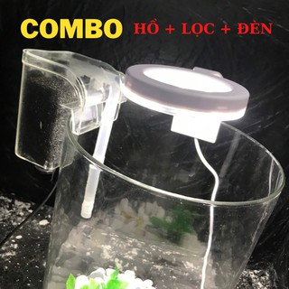 Bể cá mini để bàn COMBO kèm phụ kiện ( ống 18x30 )