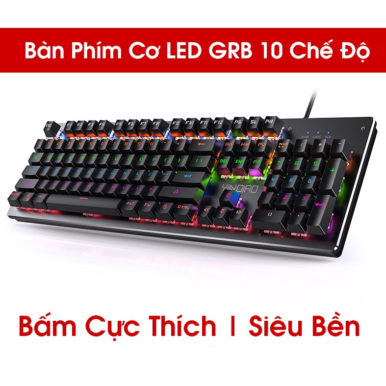 Bàn Phím Cơ Chơi Game H650 Có 10 Chế Độ Led RGB Khác Nhau Chiến Mọi Cuộc Game Trên Máy Tính PC