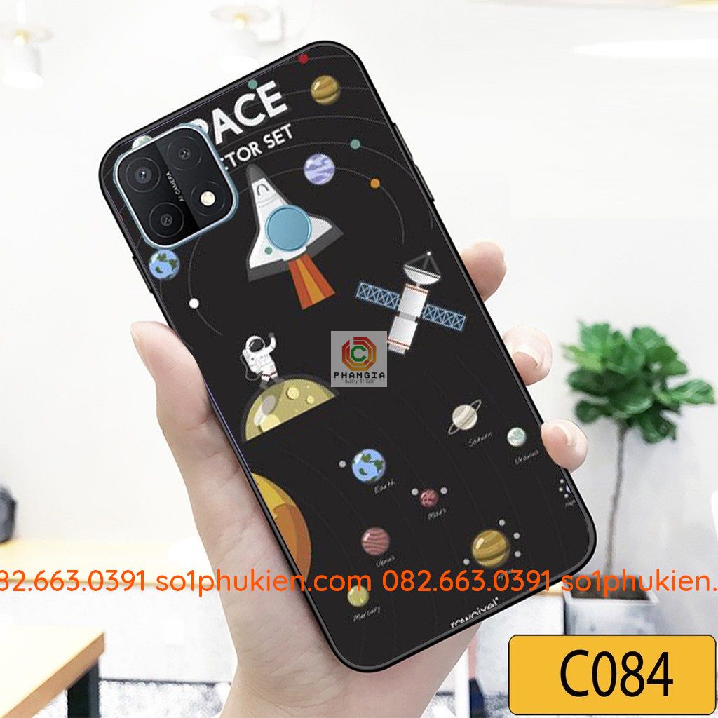 Ốp lưng tráng gương 3D Oppo A15 hình vũ trụ siêu dễ thương