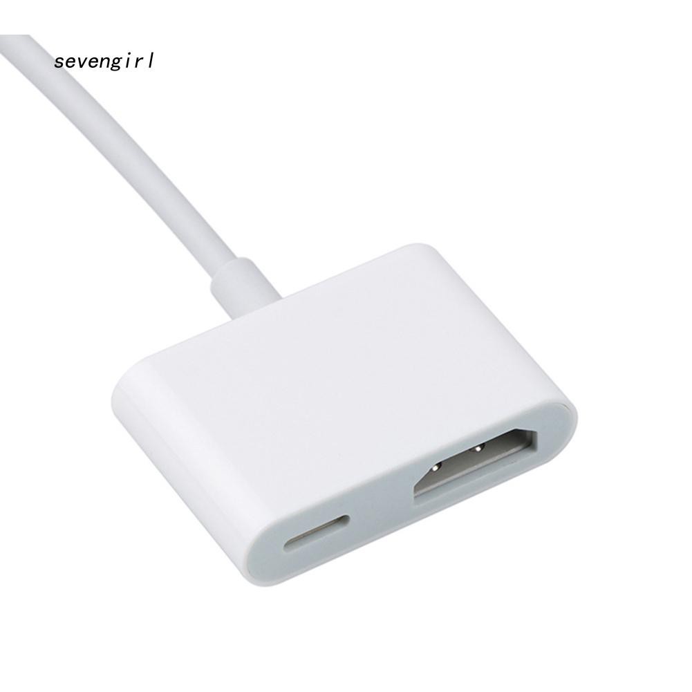 Cáp chuyển đổi HD 1080P 8Pin sang HDMI TV kĩ thuật số cho iPhone X/8/7/8P/7P iPad