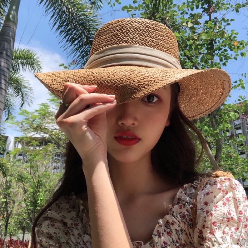 Mũ cói đi biển rộng vành tự nhiên Panama Gaucho đóng gói hộp to không bị hỏng form nón Xinh Xinh Accessories