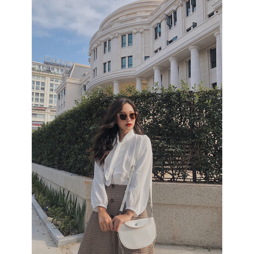 Chân váy dài 3 nút CARO