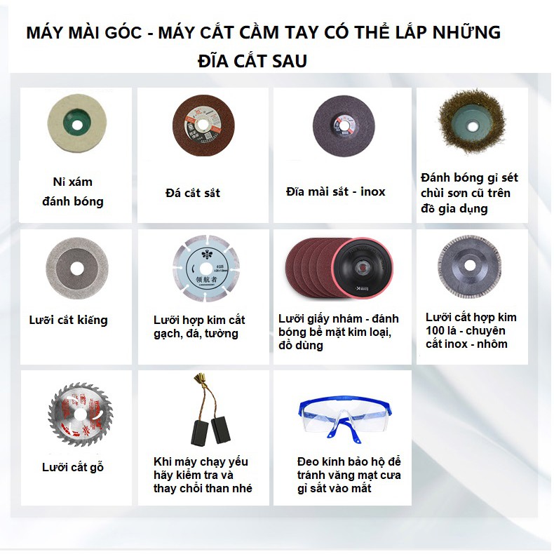(HCM) Máy Mài Góc Máy Cắt Cầm Tay 1 Tấc Victory Thái Lan Máy Khỏe 900W Cam Kết Ruột Đồng 100%