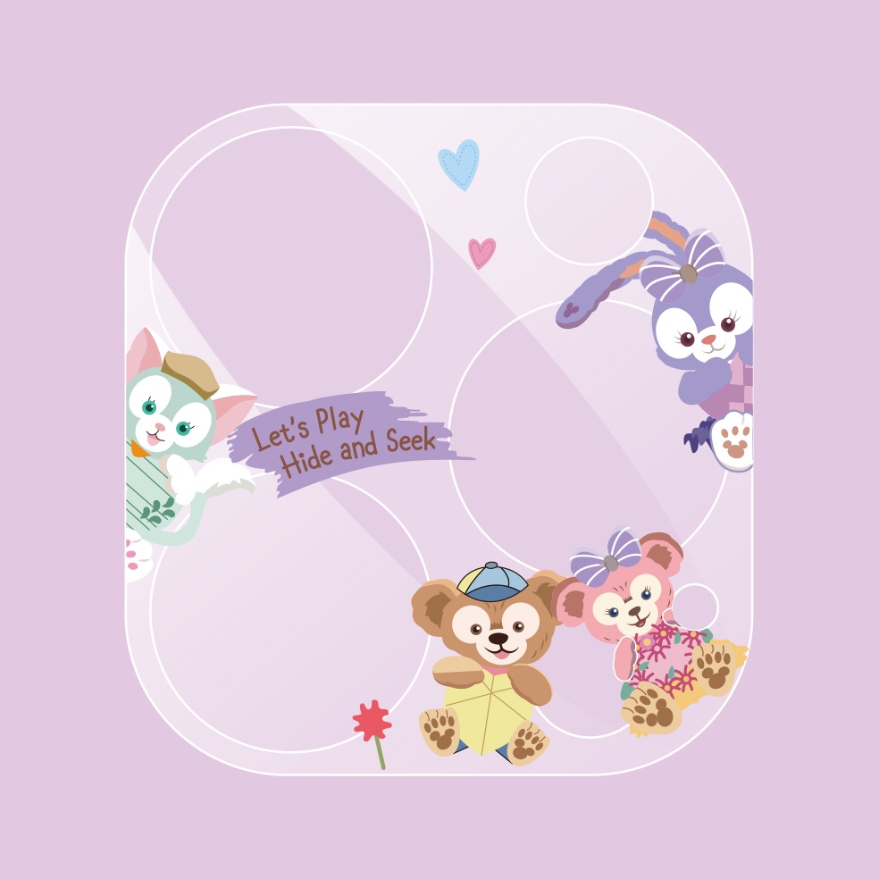 Miếng Dán Ống Kính Máy Ảnh Trong Suốt Họa Tiết Hoạt Hình Dễ Thương Cho iPhone 13ProMax 13Pro 13mini