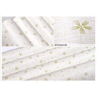 Decal cuộn hoa 5 cánh xanh lá