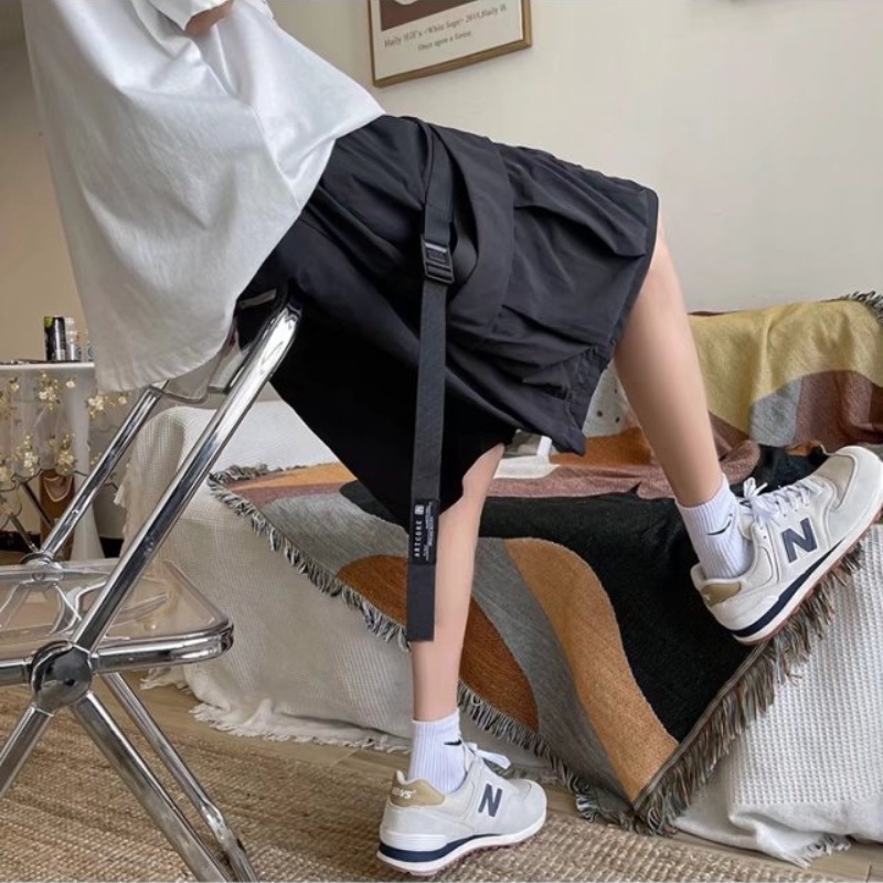 Quần Short Phối Túi Lớn Phong Cách Âu Mỹ Thời Trang Mùa Hè Cho Nam Và Nữ