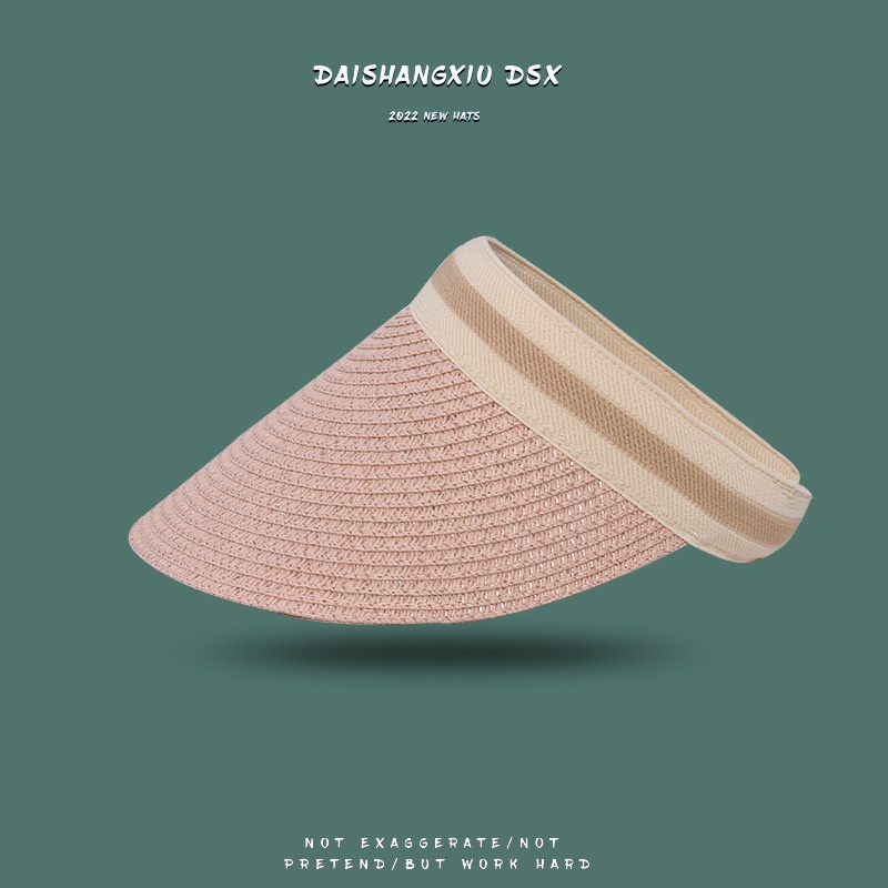 Mũ Cói Vành Rộng Hở Chóp Chống Nắng Ba Màu Sắc Dễ Phối Đồ Mang Đi Du Lịch